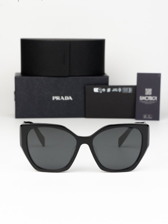 Prada Women Sunglasses Black Grey Cat Eye PR19ZSF 1AB5S0 NEW AUTHENTIC main image 6